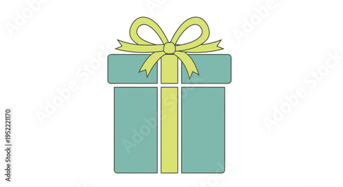 Gift Box with Ribbon and Bow Icon