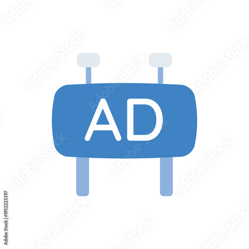 Billboard advertising and brand awareness promotion icon