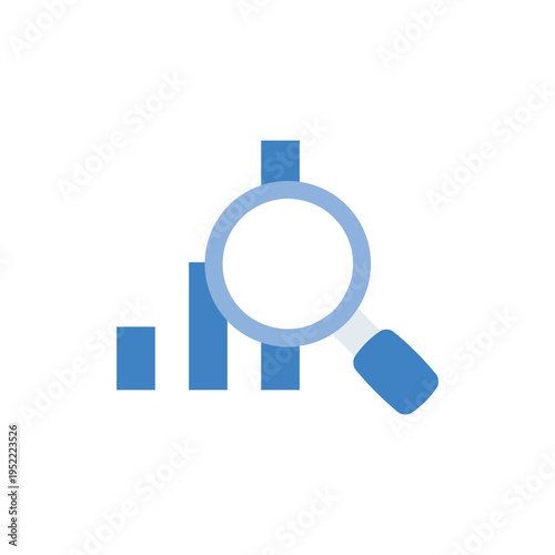 Statistical search and metrics monitoring chart icon