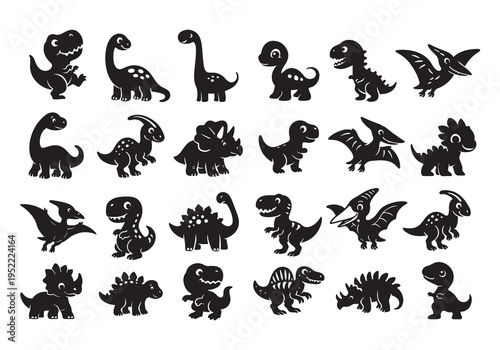 baby dinosaur silhouette cartoon cute dino laser cut