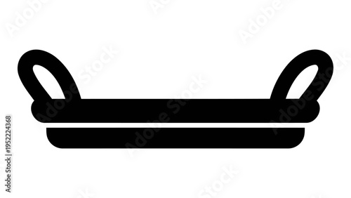 Minimalist serving tray icon for kitchen and dining service