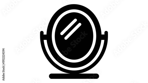 Round wall mirror icon for interior design and home decor