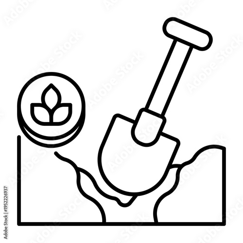 This Shovel icon is suitable for gardening, etc