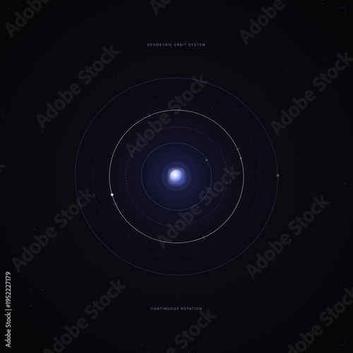 Geometric Orbit Rings HUD Animation With Futuristic Space Interface Design