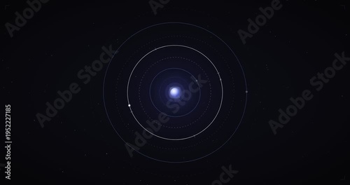 Geometric Orbit Rings HUD Animation With Futuristic Space Interface Design
