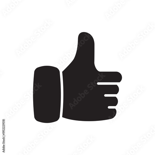 Thumbs up hand gesture for social media feedback icon