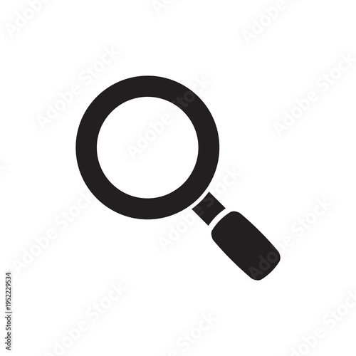 Magnifying glass for search research and discovery icon