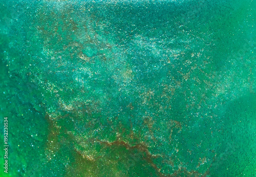 Abstract textured neon background transparent slime,Liquid art gel background.