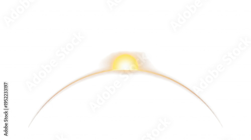 Abstract golden light arches and glow rising over a black background creative conceptual illustration