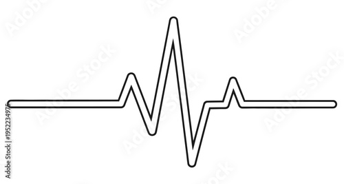 Heartbeat Line Graph Vector Medical Heart Rate Line Cardiology Signal Health Monitoring Stock Illustration