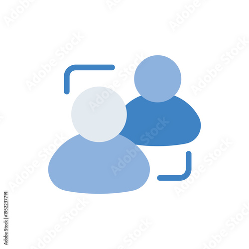 Target audience segmentation and customer profiling icon