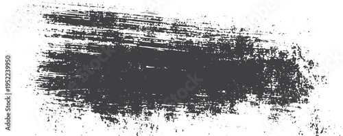 Horizontal grunge brush stroke texture in black and white