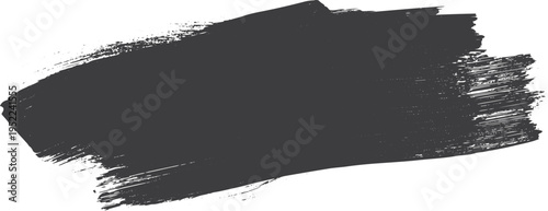 Wide horizontal charcoal black paint brush stroke texture