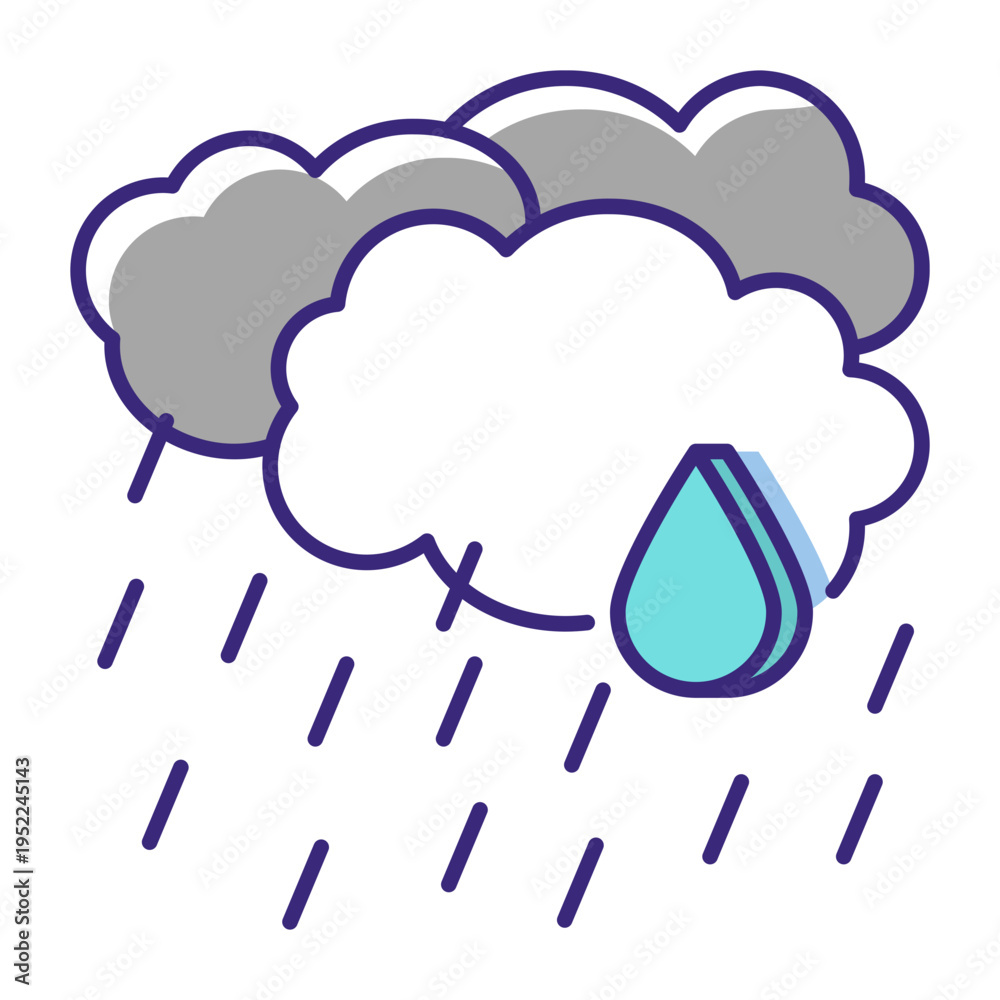 Fototapeta premium This Rain icon is suitable for Springtime, etc