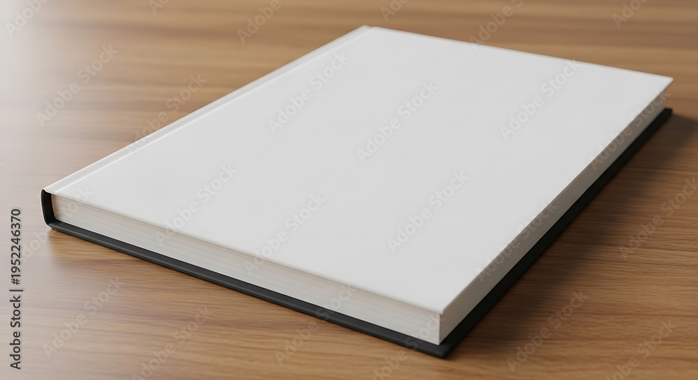 Fototapeta premium Closed white book cover.