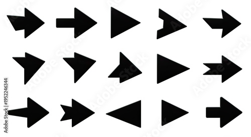 Free Download Collection of black arrow icons isolated on white background - GFXLoad