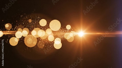 Golden light bokeh effect on dark background blur Full HD 4K Download 2025 2026