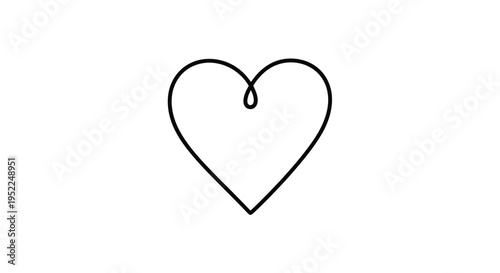 Simple black line drawing of a heart shape with a small droplet
