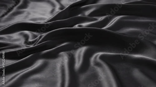 Crumpled black satin fabric with folds Full HD 4K Download 2025 2026