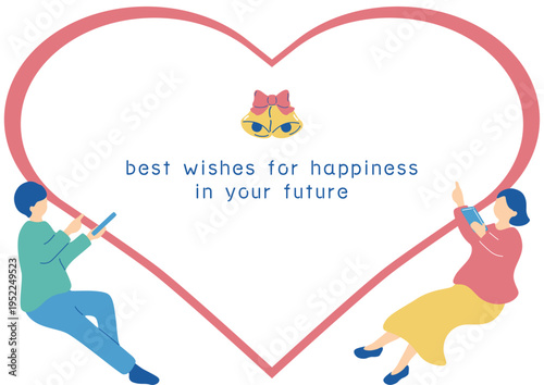 スマホで出会いを探す男女