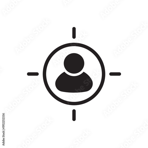 User Persona and Target Audience Profiling Icon