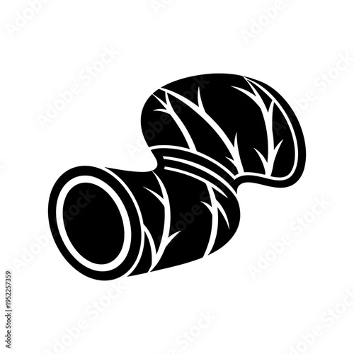 A striking black and white illustration of a traditional djembe drum with intricate designs silhouette