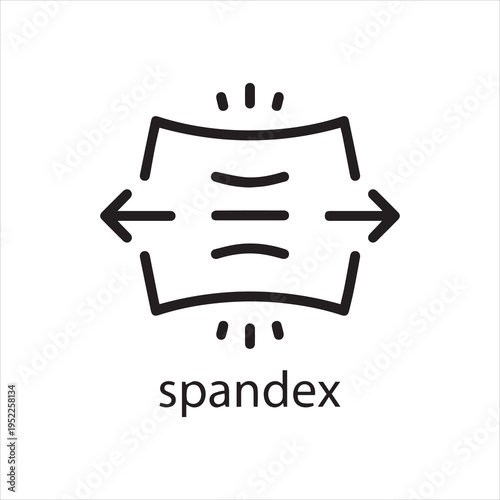 Spandex, linear icon. Stretch fabric material. Line with editable stroke.