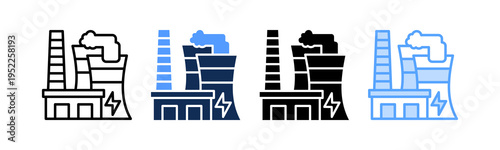 Thermal Power Icon Multiple Style