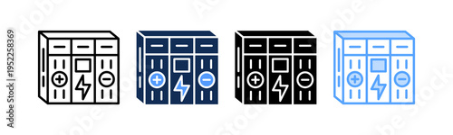 Energy Storage Icon Multiple Style