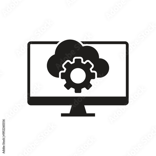 Cloud system configuration on monitor screen