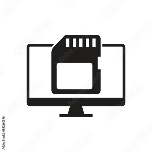 Storage card memory on monitor screen