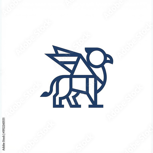 Wallpaper Mural Griffin simple minimalist ilustration logo Torontodigital.ca