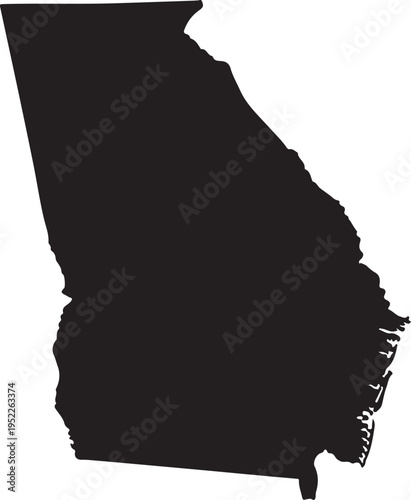 Georgia map on white background vector