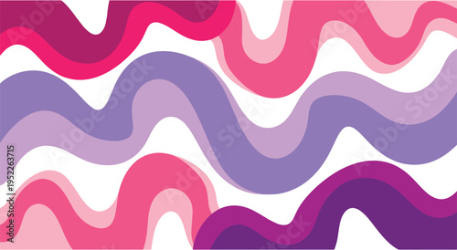 Colorful wavy abstract background in shades of pink and purple