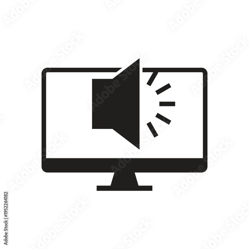 Audio speaker volume signal on computer solid