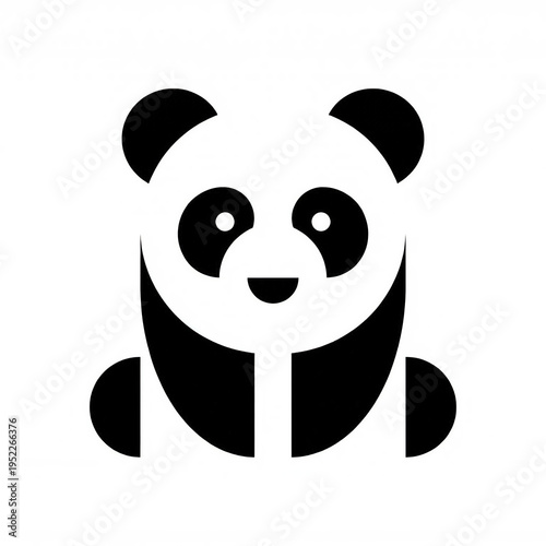 Wallpaper Mural panda bear with a heart logo icon ilustration Torontodigital.ca
