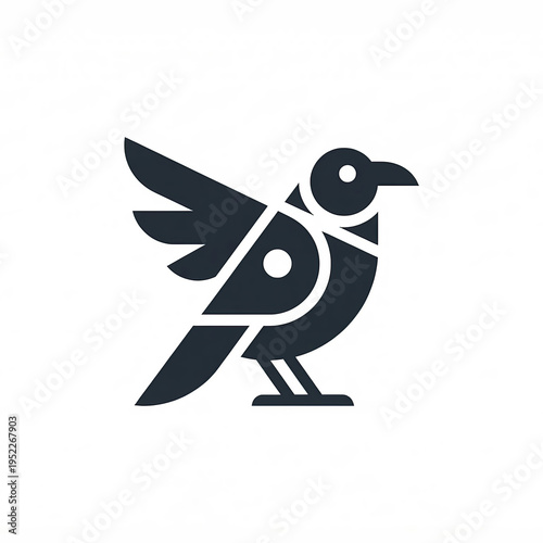 Wallpaper Mural Simple Raven Minimal Logo Torontodigital.ca