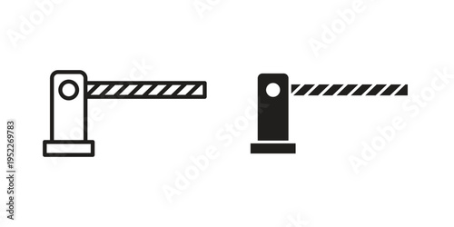 Barrier icon with black color and editable vector