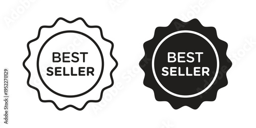Best seller icon with black color and editable vector