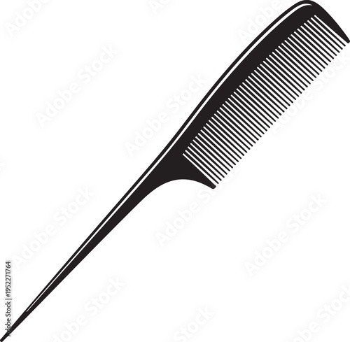 Hairbrush graphic icon. Comb sign isolated on white background. Barbershop symbols. Vector illustration 3