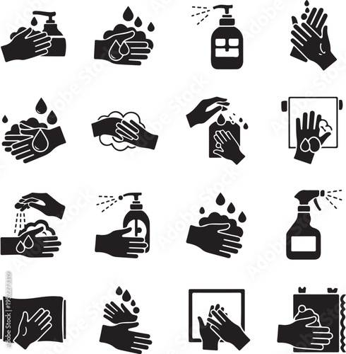 Hand With Soap Dispenser Icon