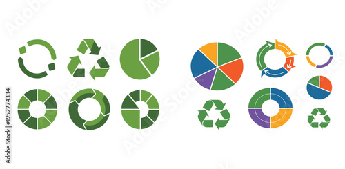 Cycle And Process Diagrams Set
