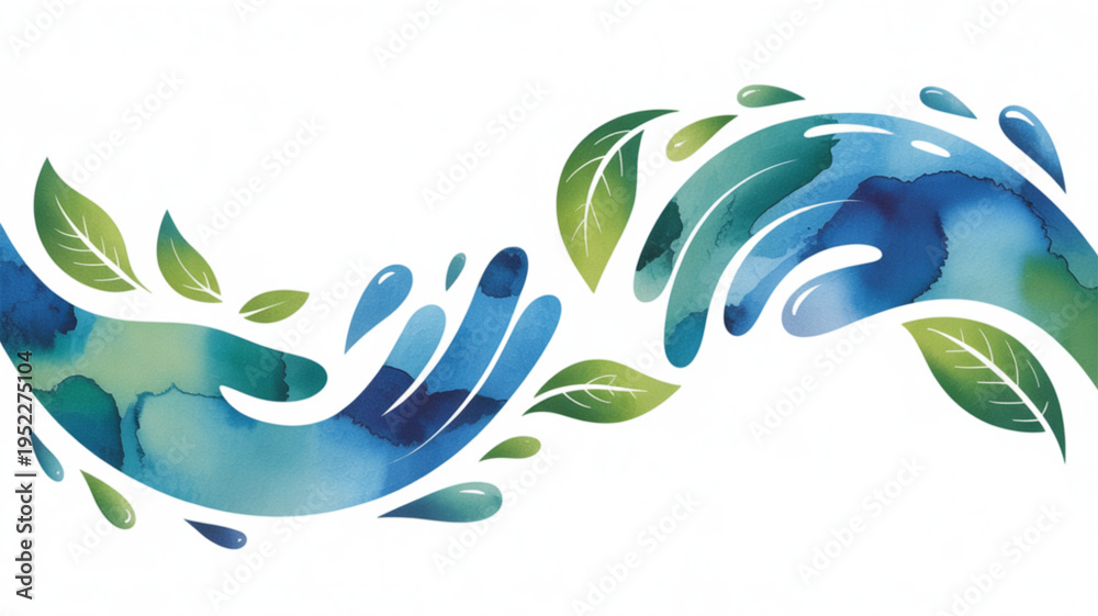 Obraz premium Hands cradling the earth with leaves symbolizing environmental care and sustainability