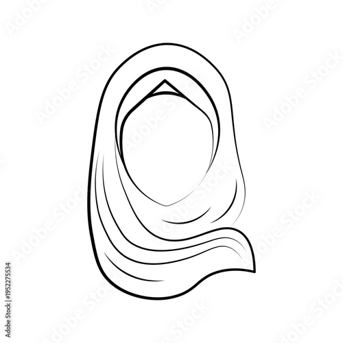 Hijab icon on white background