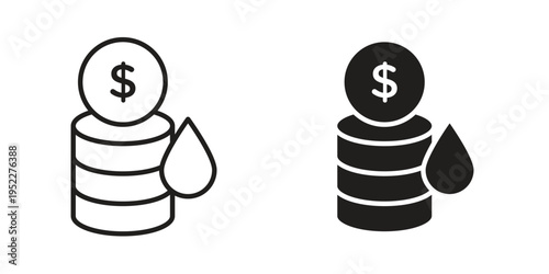 Commodity icon with black color and editable vector