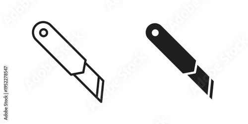 Cutter icon with black color and editable vector