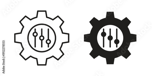 Customized icon with black color and editable vector
