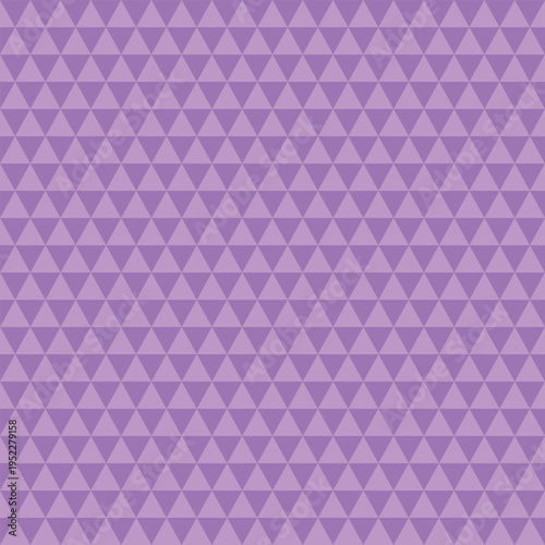 Seamless soft purple and medium lavender geometric triangle pattern. Modern repeating background for wallpaper, packaging, textile, branding, and web design.