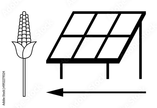 Renewable energy concept. Renewable energy integrates agriculture and solar power for sustainability. Renewable energy promotes eco-friendly solutions. Perfect for green energy, farming