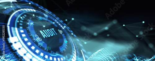 Business, Technology, Internet and network concept. Audit business and finance concept. 3d illustration